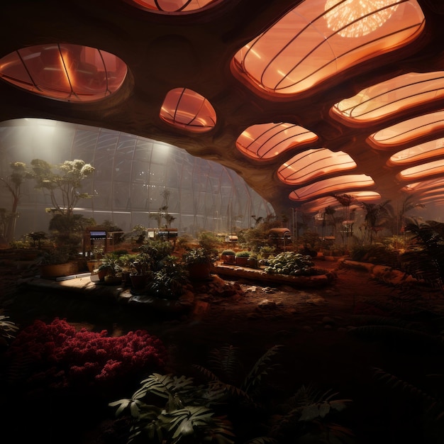 Photo martian magic hydroponic horticulture in the klaus artistry