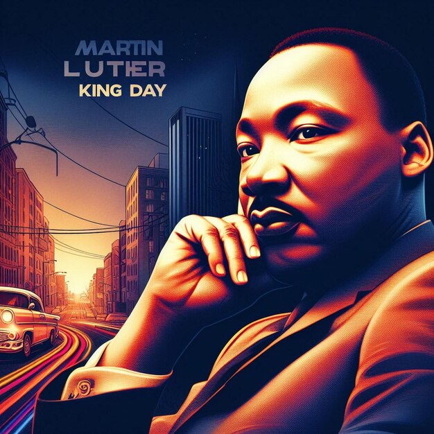 Premium AI Image Martin Luther King day background ai generated