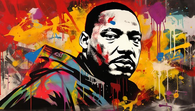 Martin luther king graffiti style art street wear