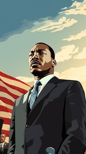 Photo martin luther king jr day illustration graphic the image is suitable for banners card
