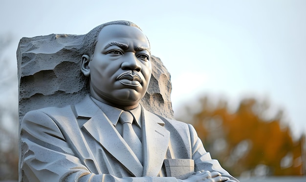 Foto martin luther king jr. monumento scolpito in pietra a washington dc stati uniti