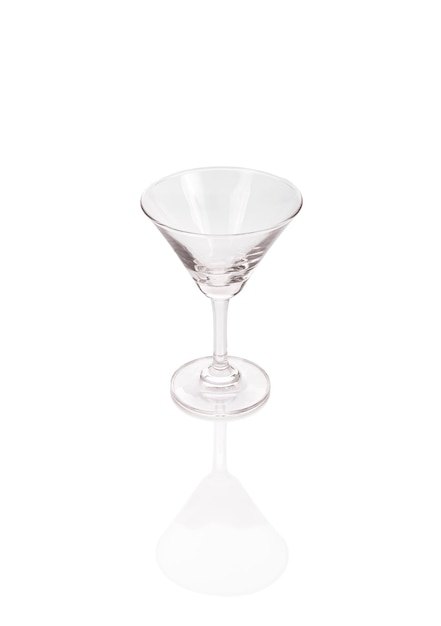 Martini cocktail glass isolated on white background