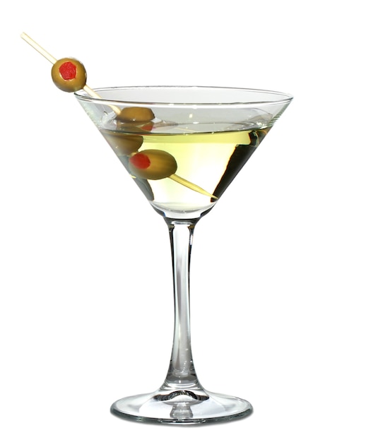 Martini coctail isolated  on white