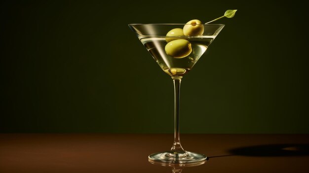 Martini Glass With Olives