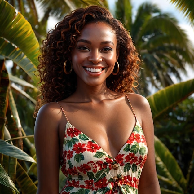 Photo martinique woman from martinique typical national citizen