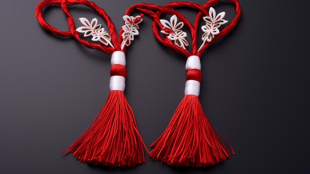 写真 モルドバとルーマニアでは春を ⁇ 迎する祝日である3月に祝われる赤と白の糸の糸の糸は ⁇ 伝統的に花の形のブトニエレをババ・マータに贈ります