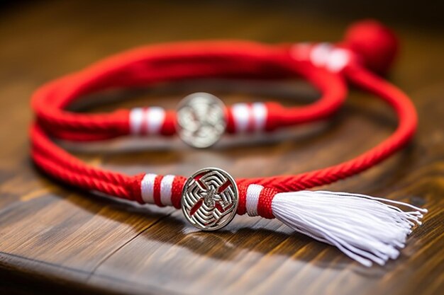 Foto simbolo di martisor con una compagnia di danza tradizionale rumena