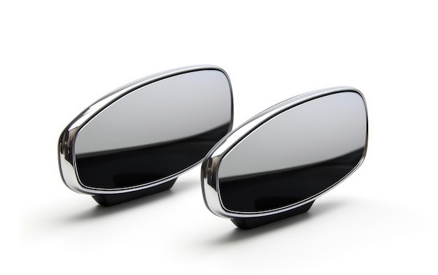 Premium AI Image  Marvelous Black Car Side Mirrors Isolated on White  Background