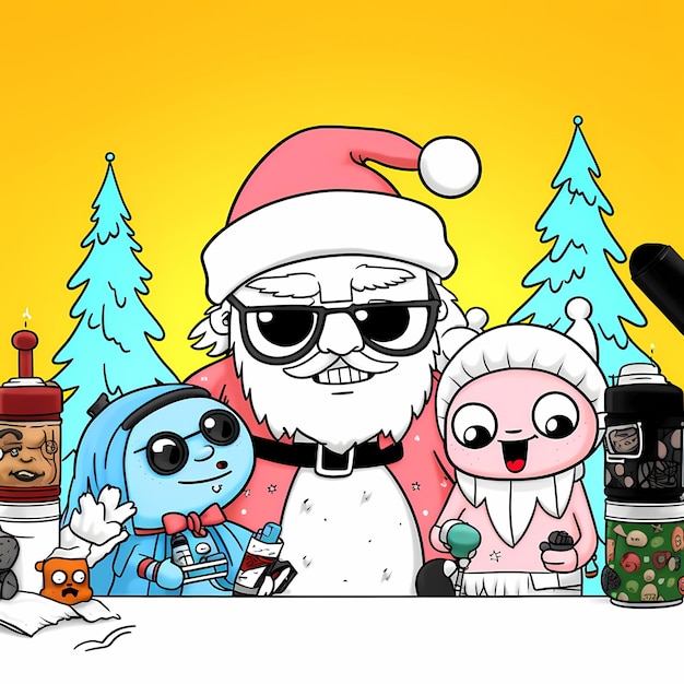 Marvelous Christmas Coloring Printable Pages Featuring Stan Lee and Festive