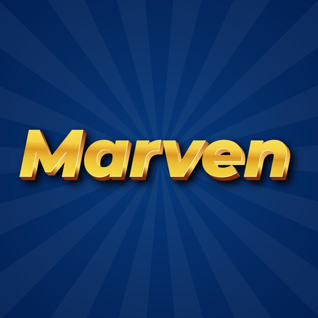 Marven text effect gold jpg attractive background card photo