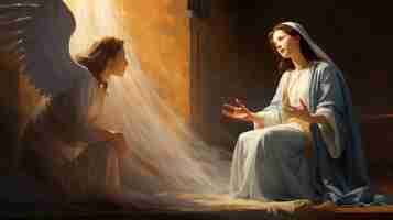 Photo mary and the annunciation of the angel