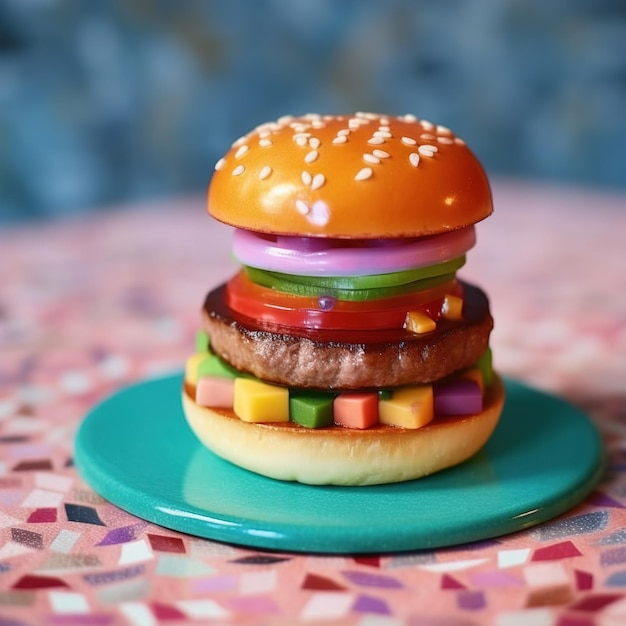 a marzipan hamburger