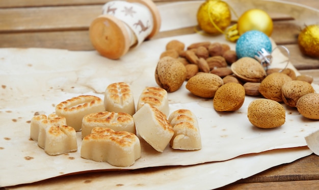 Marzipan traditional sweets 