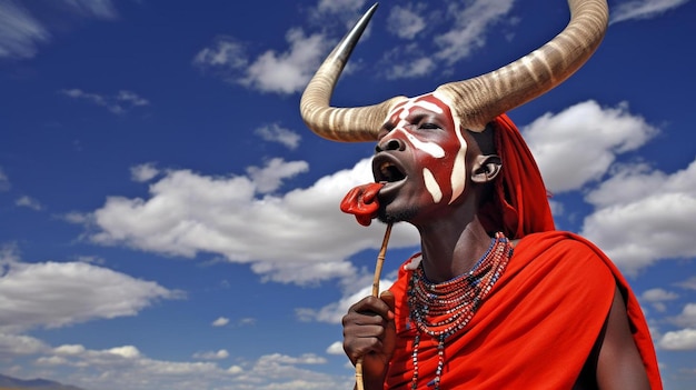 masai kudu horn blowing