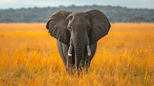 Photo a masai savanah elephant