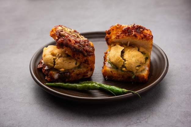 Masala Vada Pav or Wada Pao is an Indian snack