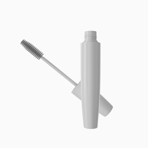 Mascara Tube Mockup geïsoleerd op een witte achtergrond 3d illustratie