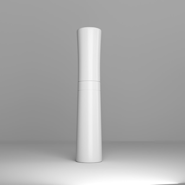 Mascara Tube Mockup geïsoleerd op een witte achtergrond 3d illustratie