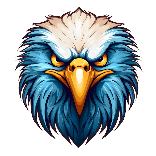 Photo mascot animated eagle logo