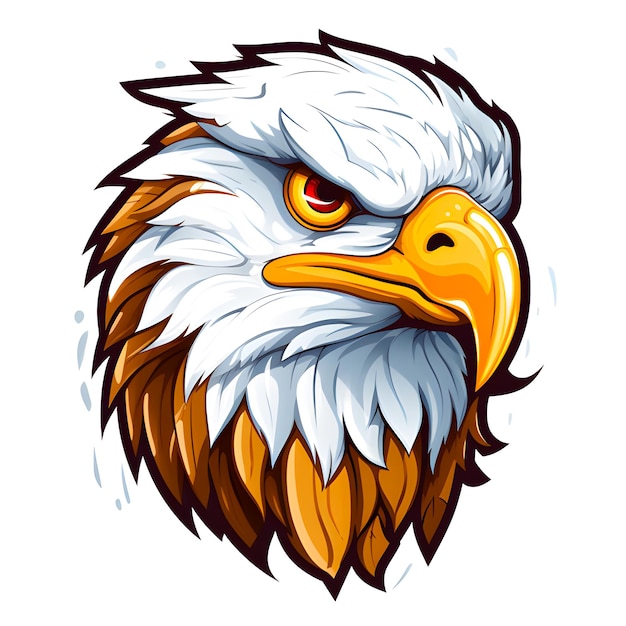 Photo mascot animated eagle logo