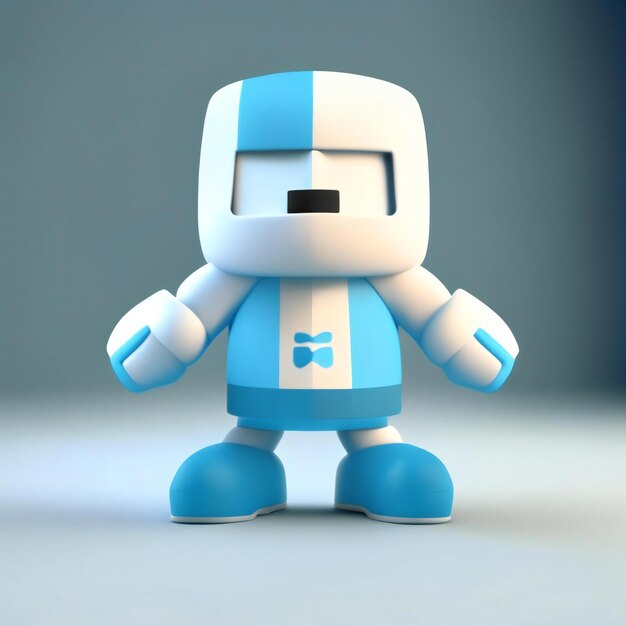 Mascot in blue and white colors Generative AI