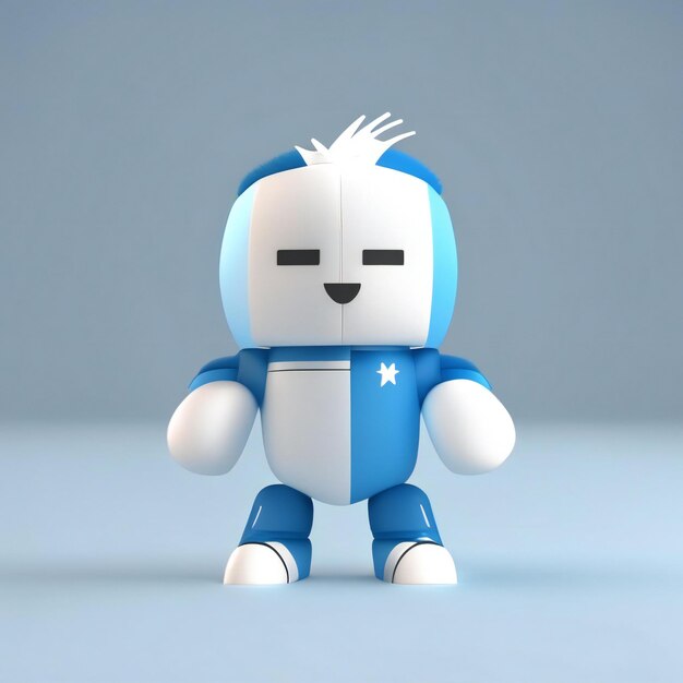 Mascot in blue and white colors Generative AI