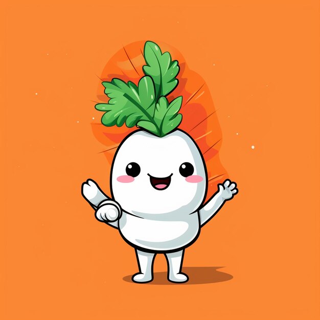 Mascot carrot backgroud white