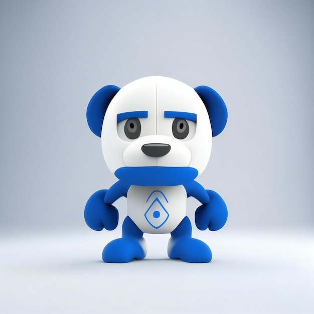 Mascot character in red blue and white colors generative ai