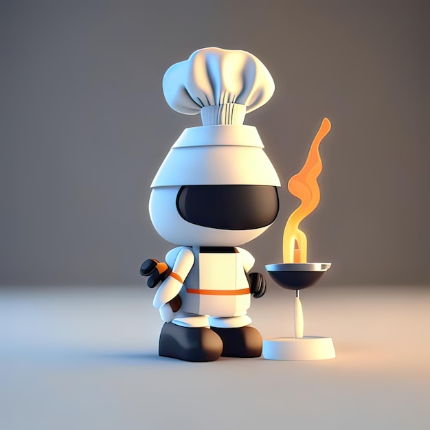 Photo mascot chef cooking generative ai