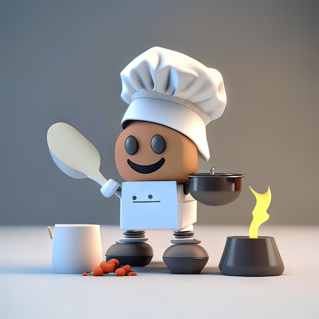Foto cucina di mascotte ai generativa