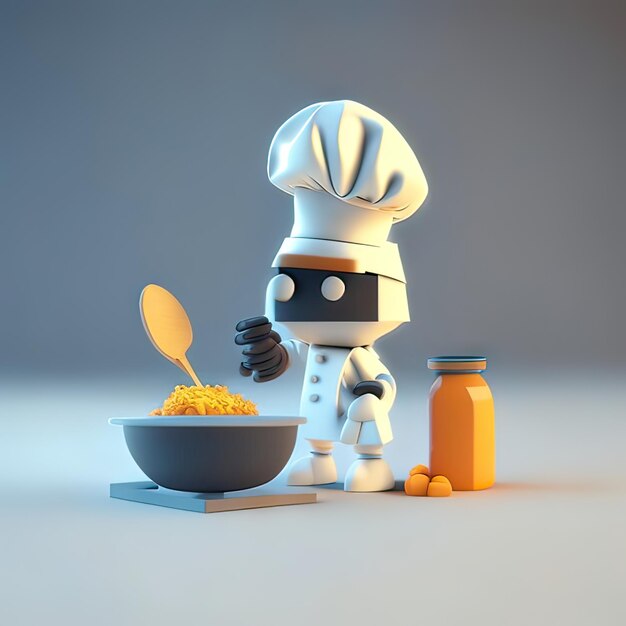 Foto cucina di mascotte ai generativa