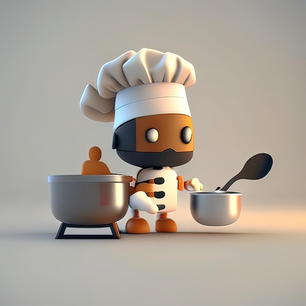 Mascot chef koken Generatieve AI