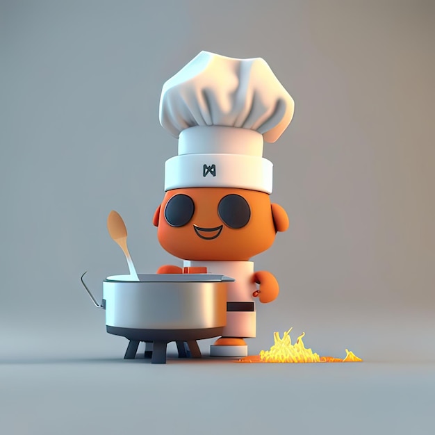 Mascot chef koken Generatieve AI