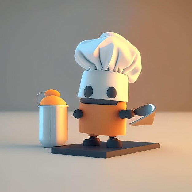 Foto mascot chef koken generatieve ai