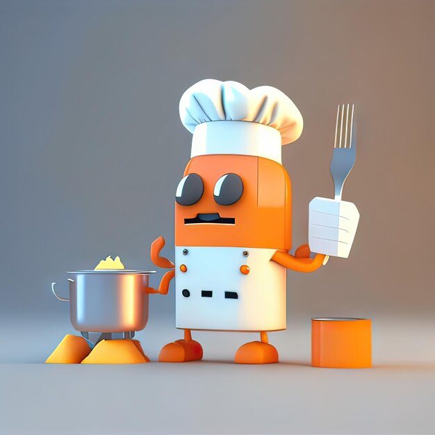 Foto mascot chef koken generatieve ai