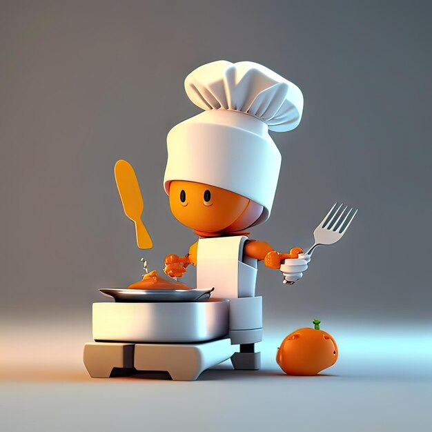 Foto mascot chef koken generatieve ai