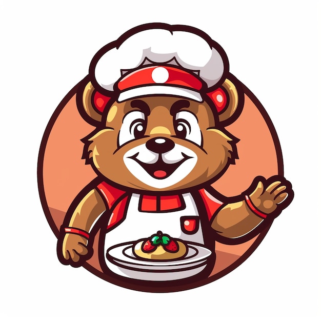 Foto logo della mascotte per un ristorante