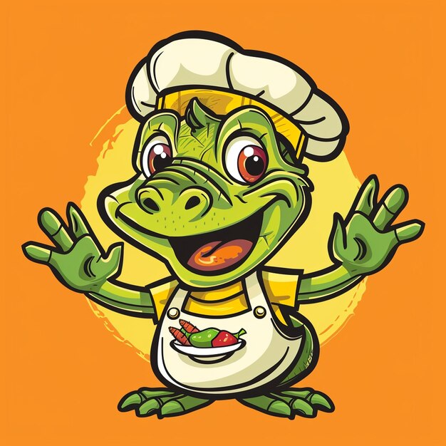 Photo mascot logo design for a restaurant