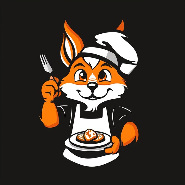 Foto logo della mascotte per un ristorante