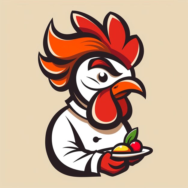 Photo mascot logo design for a restaurant