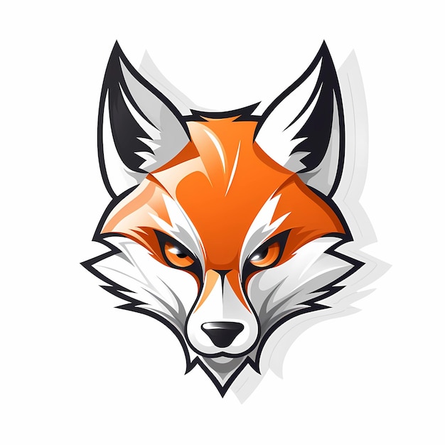 Premium AI Image | Mascot logo fox white background