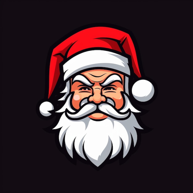 a mascot logo of a Santa claus