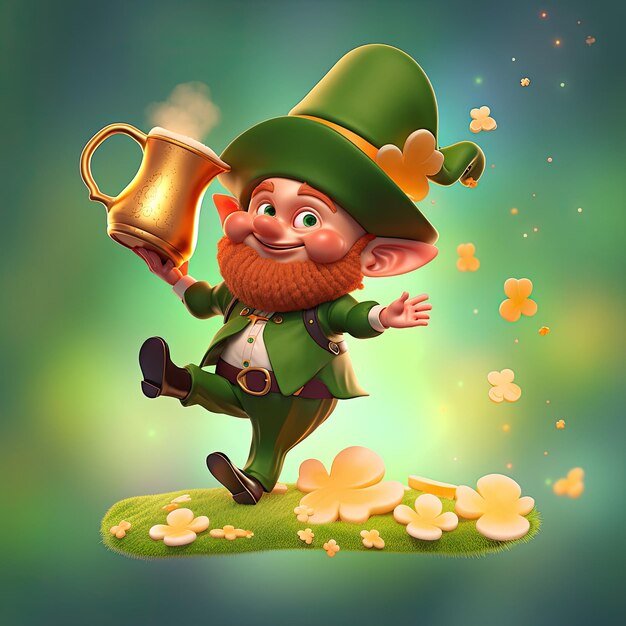 Mascot Marvel Celebrating Saint Patricks Day with Character Charm