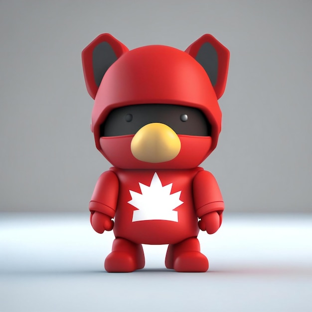 Mascot in red and white colors generative ai