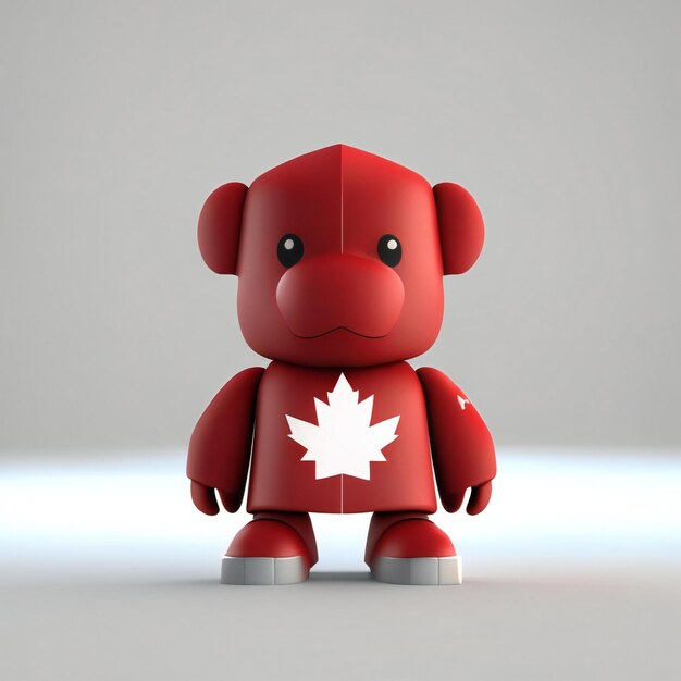 Mascot in red and white colors generative ai