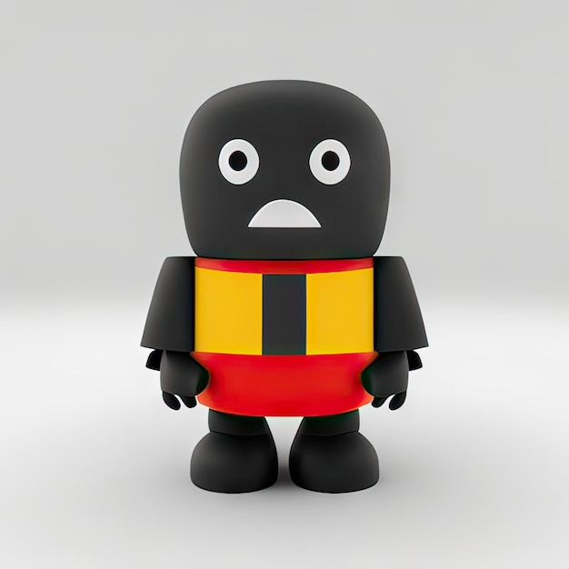 Mascot in yellow black and red colors Generative AI