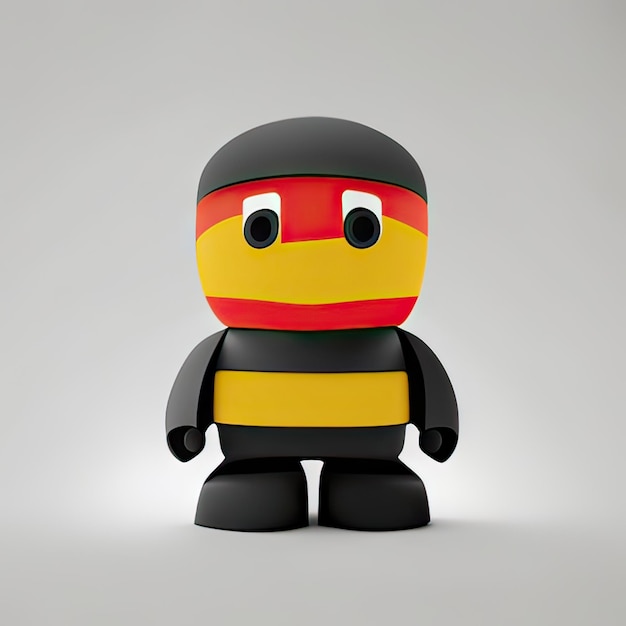 Mascot in yellow black and red colors Generative AI