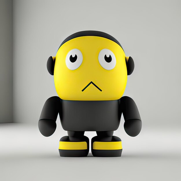 Photo mascot in yellow black and red colors generative ai