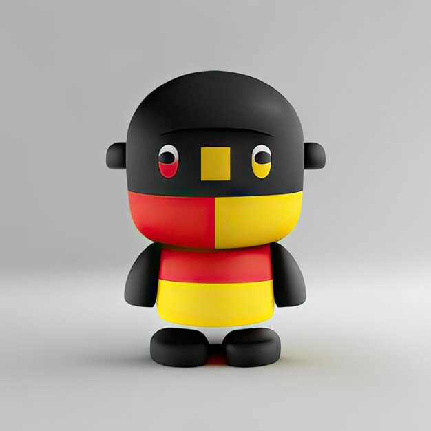 Photo mascot in yellow black and red colors generative ai