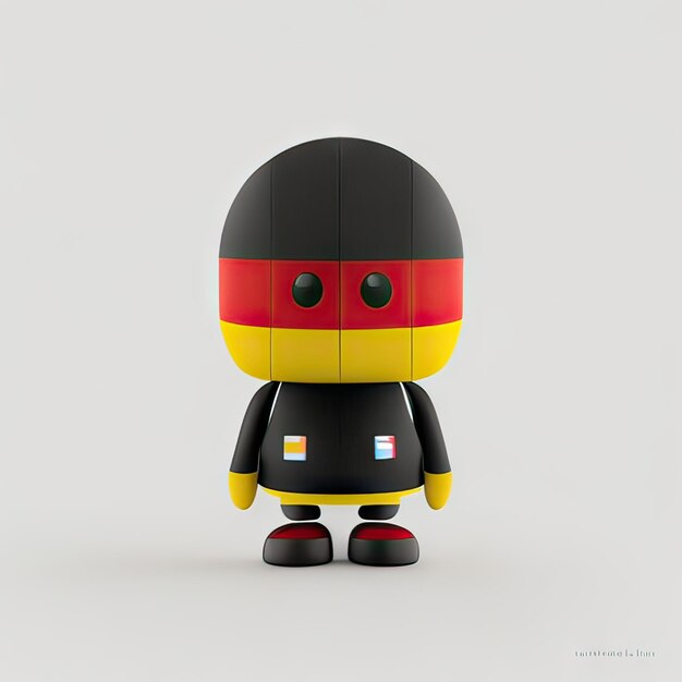 Photo mascot in yellow black and red colors generative ai